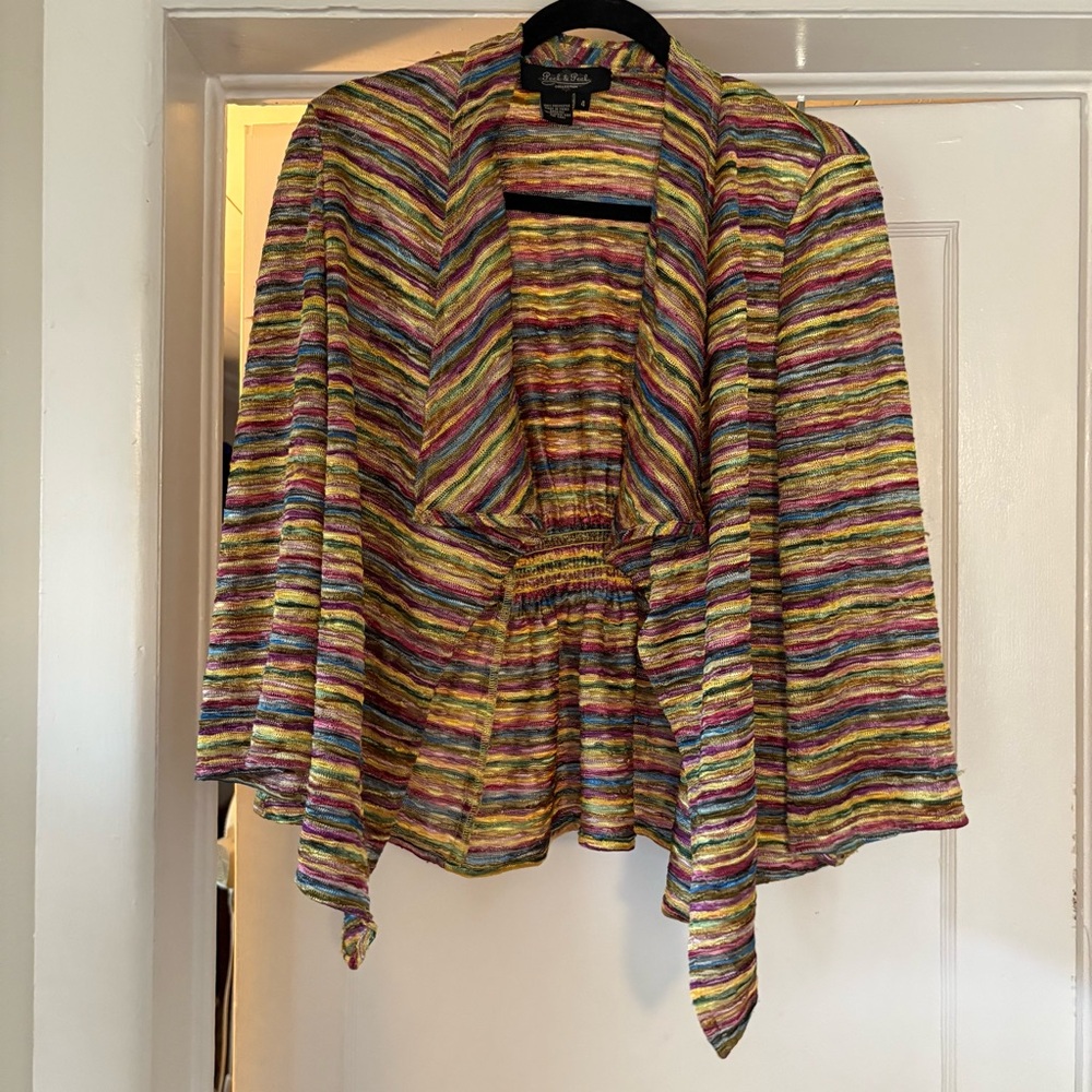 Colorful Striped Women's Cardigan